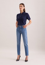 Polo léger en maille en laine et soie in Bleu Foncé |  Seidensticker Onlineshop