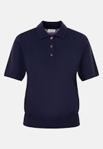 Polo léger en maille en laine et soie in Bleu Foncé |  Seidensticker Onlineshop