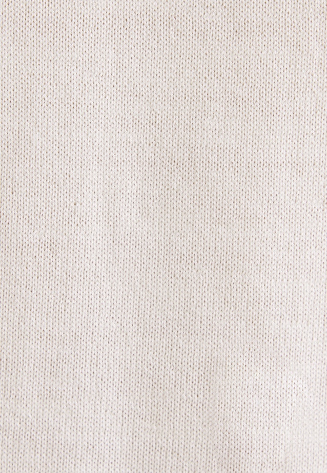 Leichtes Strick Poloshirt aus Wolle und Seide in Off white |  Seidensticker Onlineshop