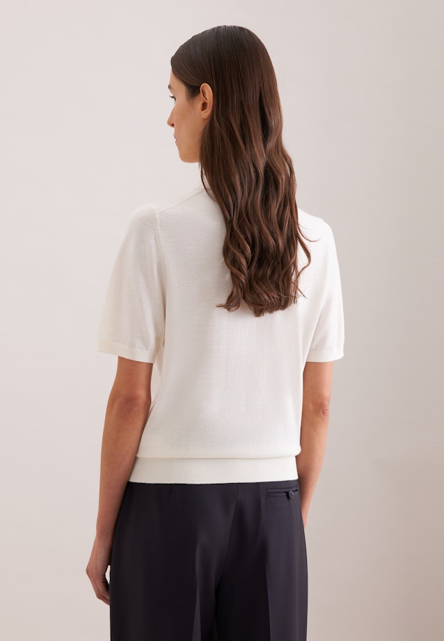 Polo léger en maille en laine et soie in Ecru |  Seidensticker Onlineshop