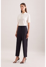 Leichtes Strick Poloshirt aus Wolle und Seide in Ecru |  Seidensticker Onlineshop