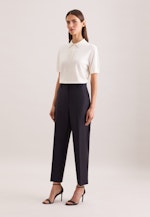 Leichtes Strick Poloshirt aus Wolle und Seide in Off white |  Seidensticker Onlineshop