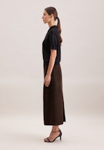 Leichtes Strick Poloshirt aus Wolle und Seide in Schwarz |  Seidensticker Onlineshop