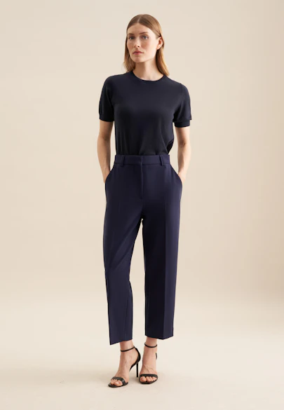 Regular Trousers Uni in Dark Blue |  Seidensticker Onlineshop