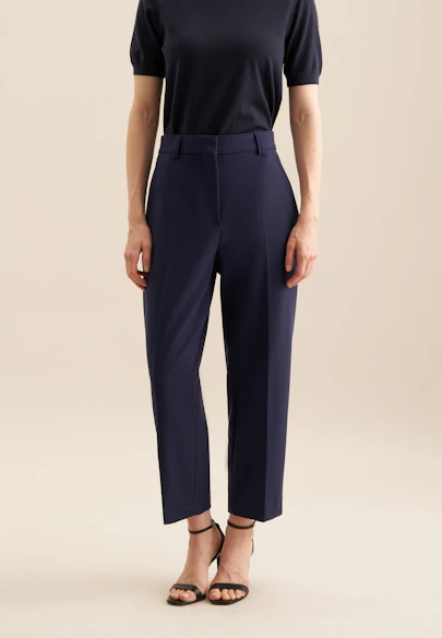 Regular Pantalon Uni in Bleu Foncé |  Seidensticker Onlineshop