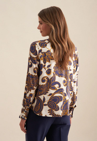 Hemdbluse Paisley in Mittelblau |  Seidensticker Onlineshop