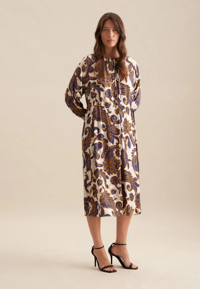 Kleid Paisley in Mittelblau |  Seidensticker Onlineshop