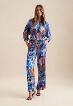 Regular Hose Floral in Mittelblau |  Seidensticker Onlineshop