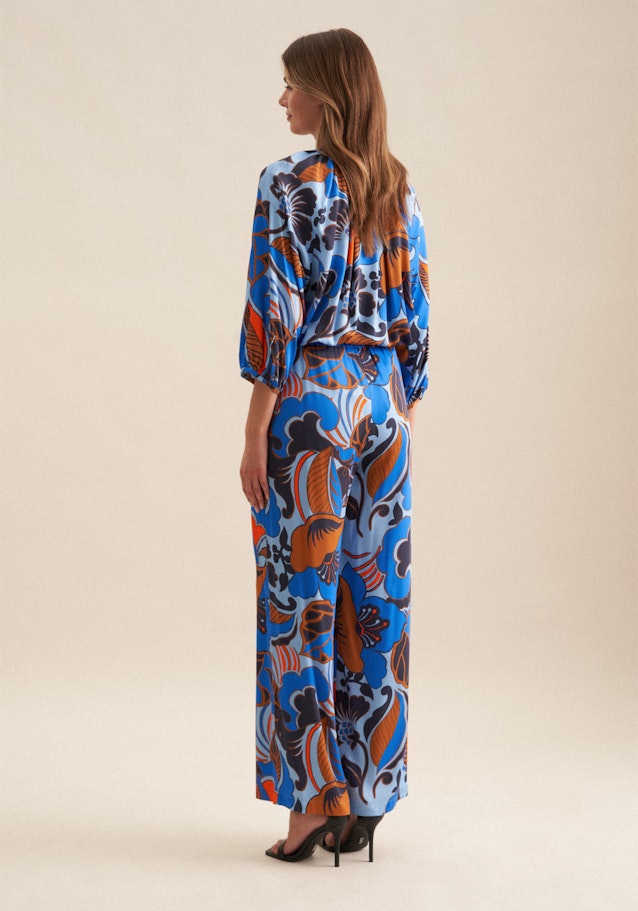 Regular Trousers Floral in Medium Blue | Seidensticker Onlineshop