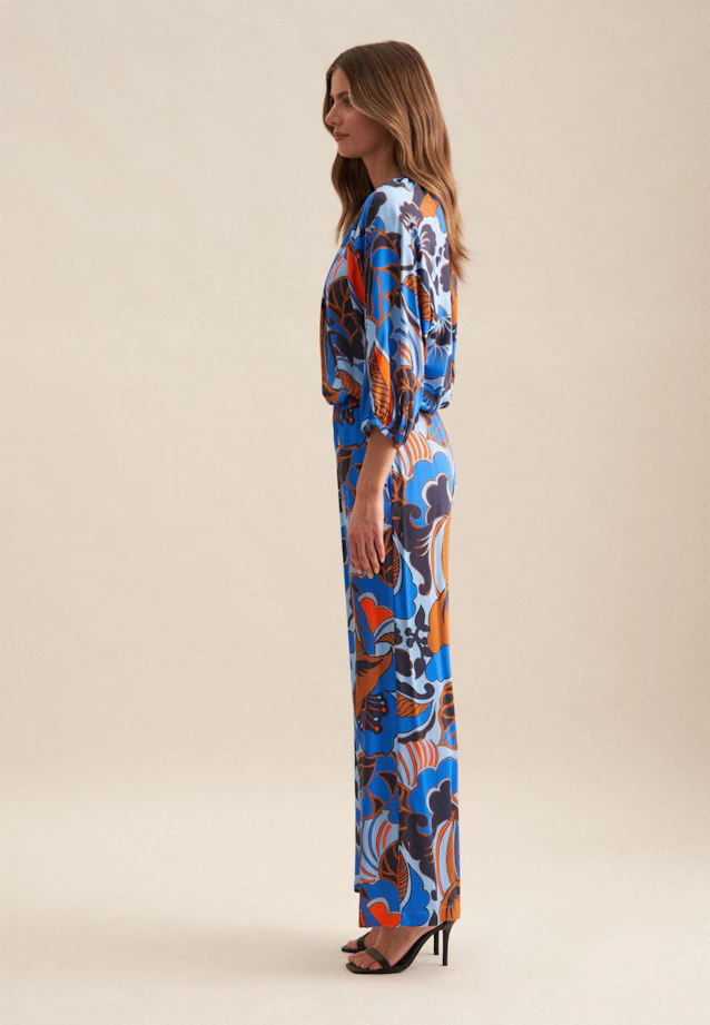 Regular Hose Floral in Mittelblau |  Seidensticker Onlineshop