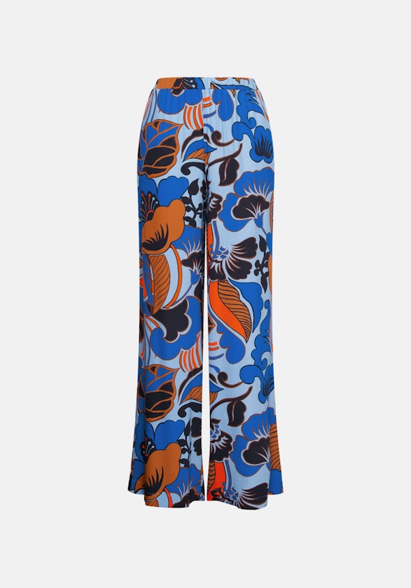 Regular Trousers Floral in Medium Blue | Seidensticker Onlineshop