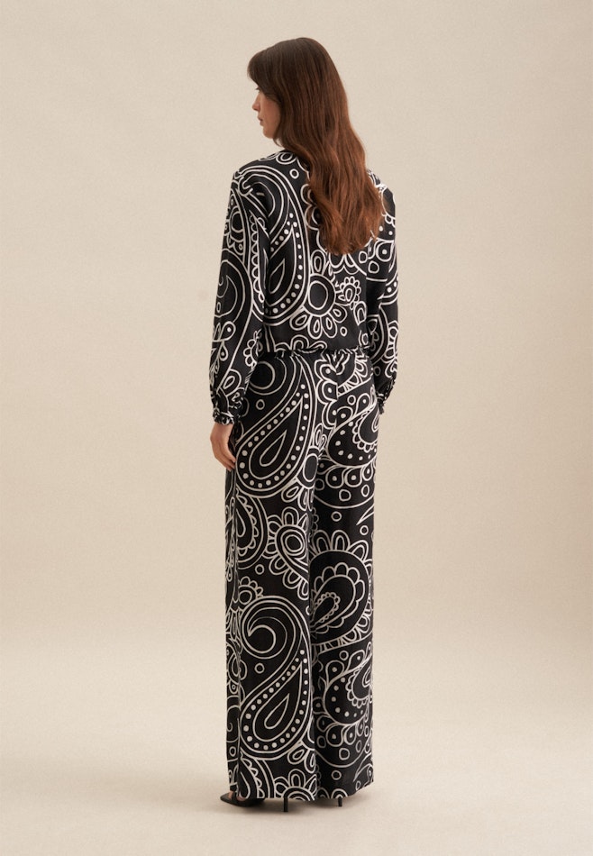 Regular Hose Paisley in Schwarz | Seidensticker Onlineshop