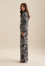 Regular Trousers Paisley in Black |  Seidensticker Onlineshop