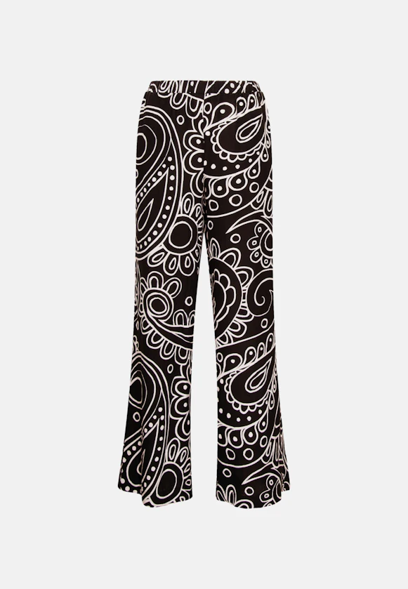 Regular Trousers Paisley in Black |  Seidensticker Onlineshop