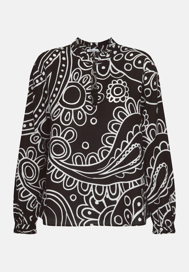 Chemisier à col montant Paisley in Noir |  Seidensticker Onlineshop