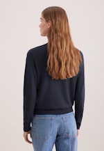 Cardigan léger en laine et soie in Bleu Foncé |  Seidensticker Onlineshop