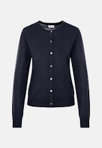 Leichter Strick Cardigan aus Wolle und Seide in Dunkelblau |  Seidensticker Onlineshop
