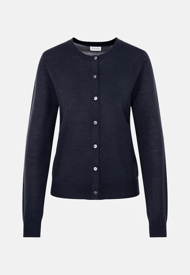Leichter Strick Cardigan aus Wolle und Seide in Dunkelblau |  Seidensticker Onlineshop