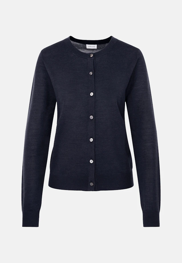 Leichter Strick Cardigan aus Wolle und Seide in Dunkelblau |  Seidensticker Onlineshop
