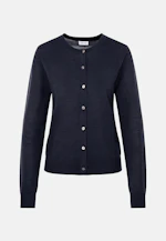 Leichter Strick Cardigan aus Wolle und Seide in Dunkelblau |  Seidensticker Onlineshop