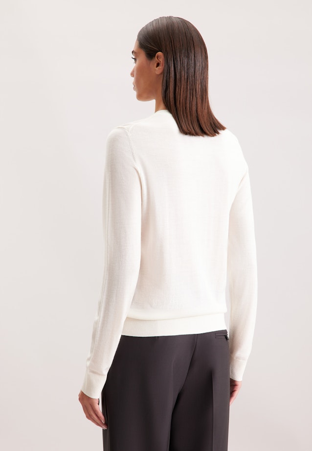 Leichter Strick Cardigan aus Wolle und Seide in Ecru |  Seidensticker Onlineshop