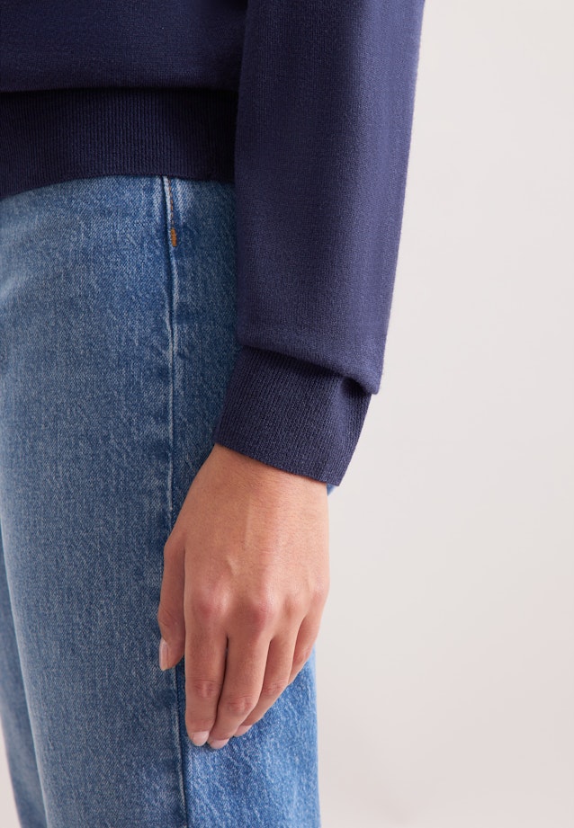 Leichter Strick Cardigan aus Wolle und Seide in Deep navy |  Seidensticker Onlineshop
