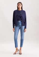 Leichter Strick Cardigan aus Wolle und Seide in Deep navy |  Seidensticker Onlineshop