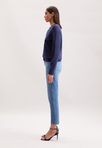 Leichter Strick Cardigan aus Wolle und Seide in Deep navy |  Seidensticker Onlineshop