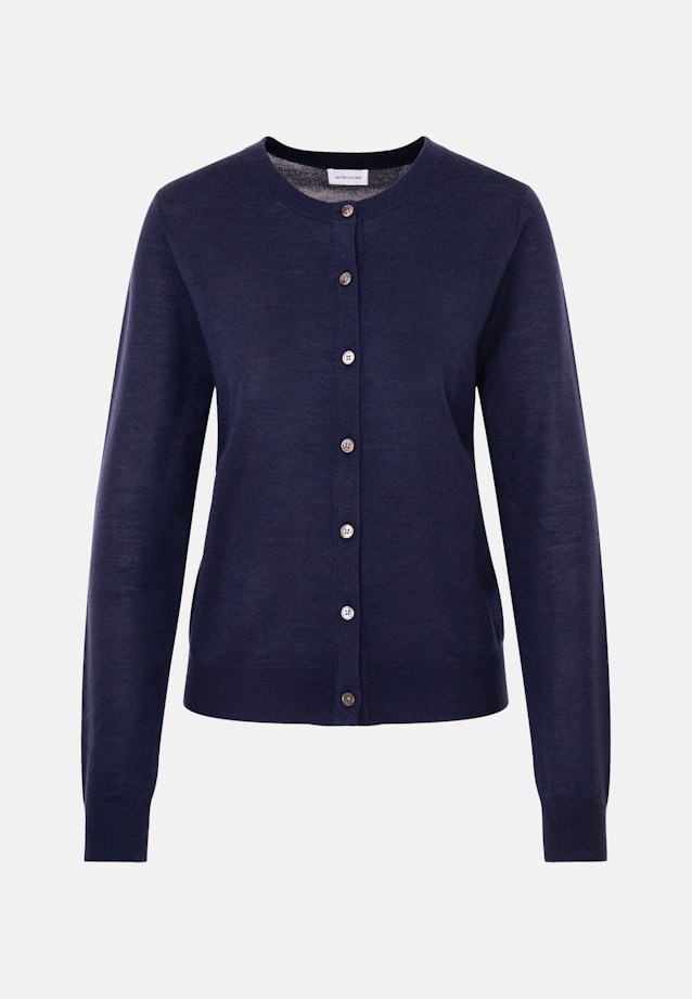 Leichter Strick Cardigan aus Wolle und Seide in Deep navy |  Seidensticker Onlineshop