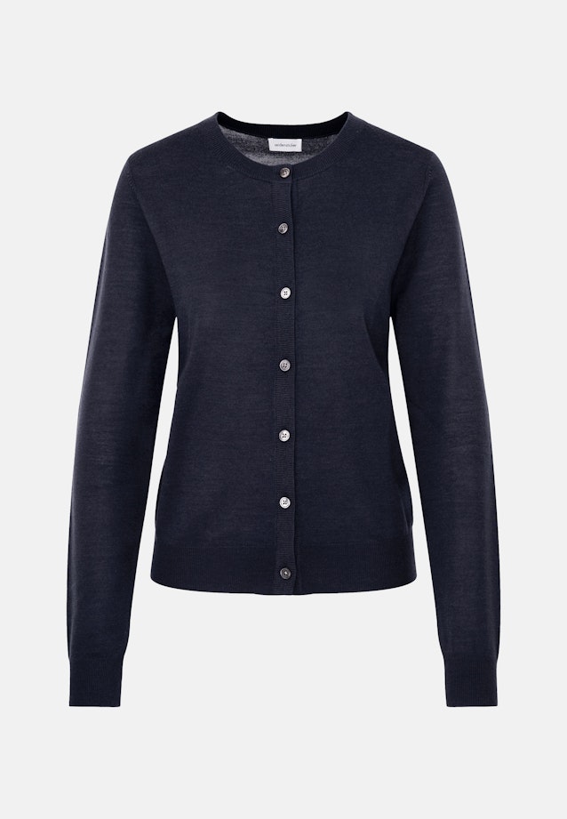 Cardigan léger en laine et soie in Bleu Foncé |  Seidensticker Onlineshop