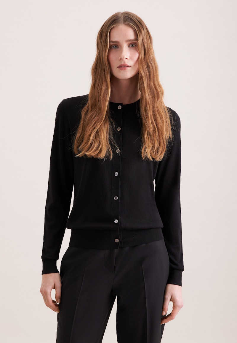 Cardigan léger en laine et soie