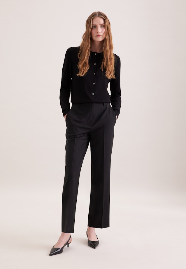 Cardigan léger en laine et soie in Noir |  Seidensticker Onlineshop