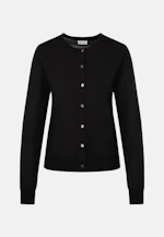 Leichter Strick Cardigan aus Wolle und Seide in Schwarz |  Seidensticker Onlineshop