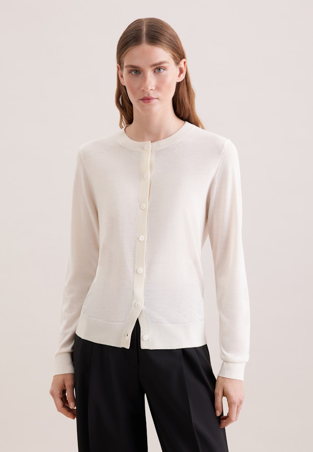 Cardigan léger en laine et soie in Ecru |  Seidensticker Onlineshop