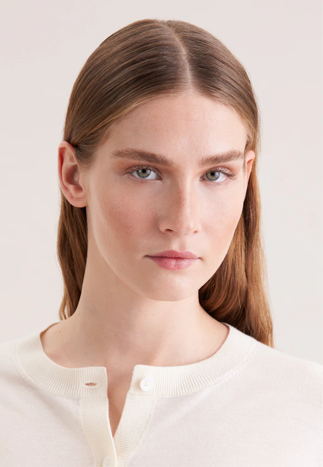 Cardigan léger en laine et soie in Ecru |  Seidensticker Onlineshop