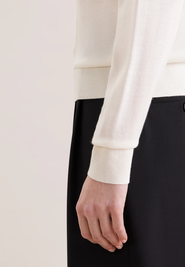 Cardigan léger en laine et soie in Ecru |  Seidensticker Onlineshop