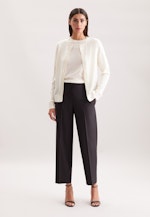 Leichter Strick Cardigan aus Wolle und Seide in Ecru |  Seidensticker Onlineshop