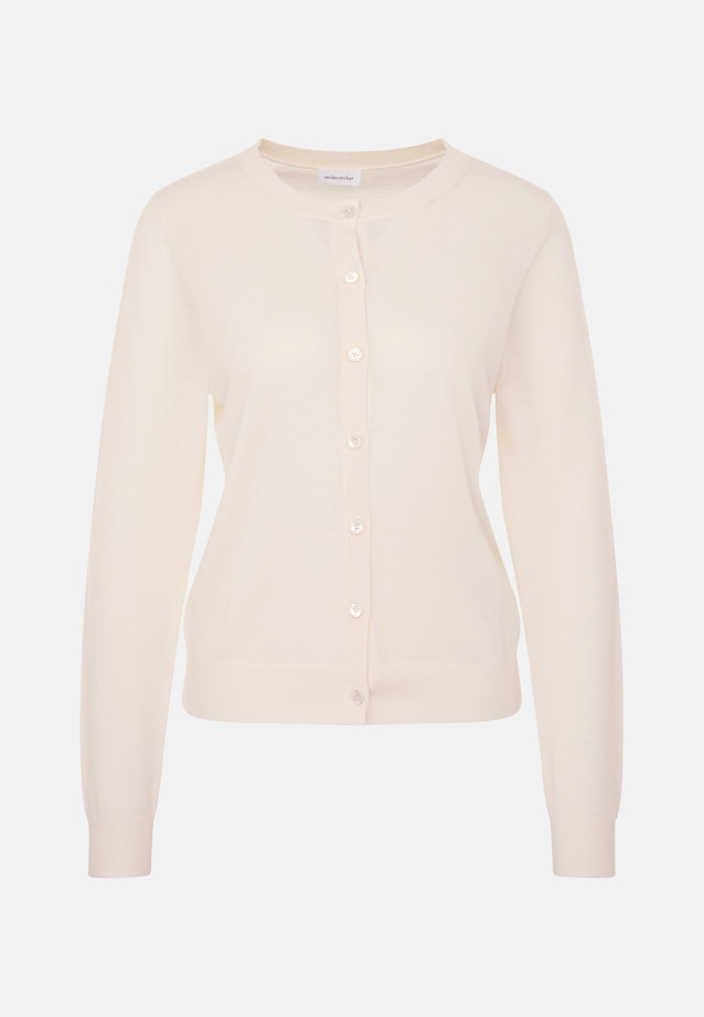 Leichter Strick Cardigan aus Wolle und Seide in Ecru |  Seidensticker Onlineshop