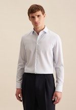 Slim Business Hemd Streifen in Mittelblau |  Seidensticker Onlineshop