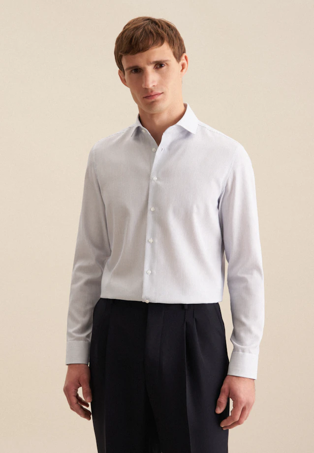 Slim Business shirt Stripe in Medium Blue |  Seidensticker Onlineshop