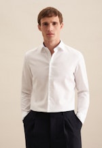 Slim Business Hemd Kleinmuster in Weiß |  Seidensticker Onlineshop