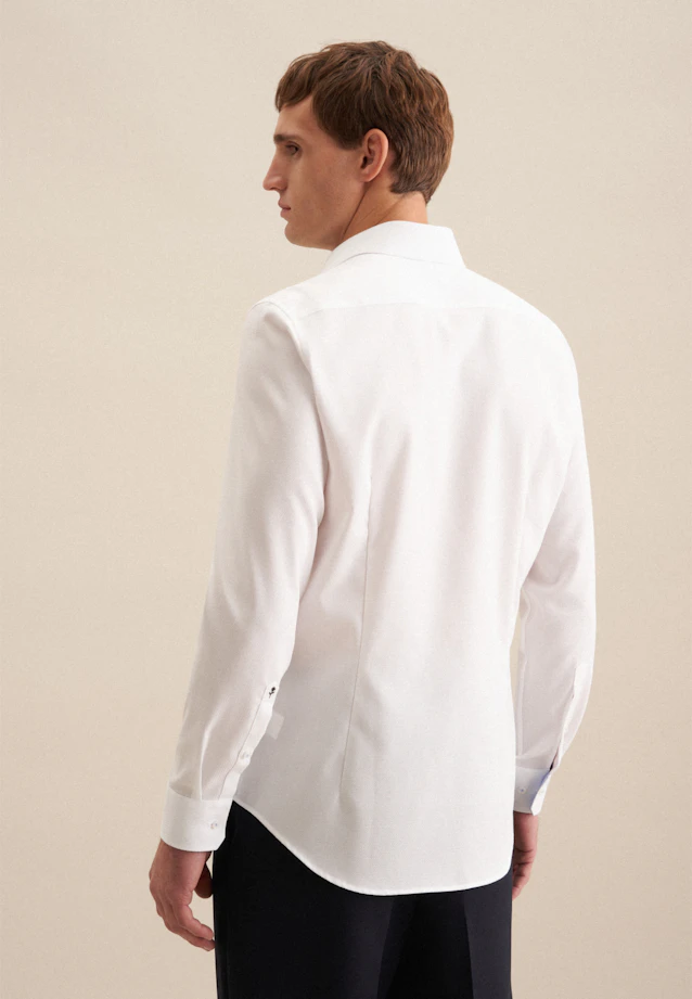 Slim Business Hemd Kleinmuster in Weiß |  Seidensticker Onlineshop