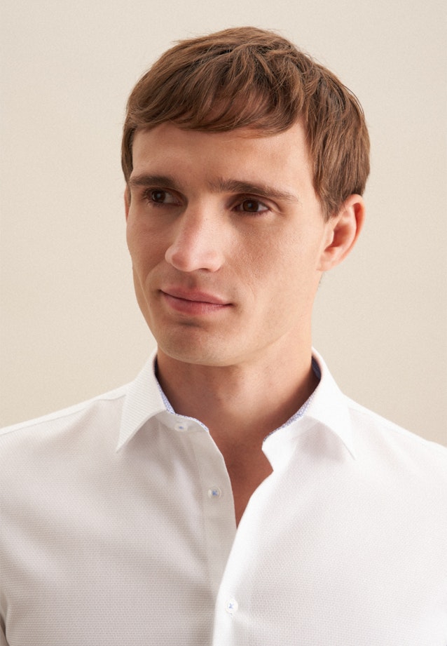 Slim Business Hemd Kleinmuster in Weiß |  Seidensticker Onlineshop