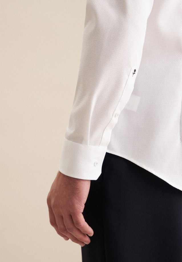 Slim Business Hemd Kleinmuster in Weiß |  Seidensticker Onlineshop