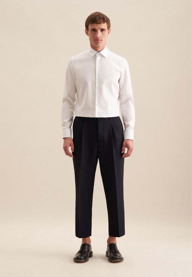 Slim Business Hemd Kleinmuster in Weiß |  Seidensticker Onlineshop