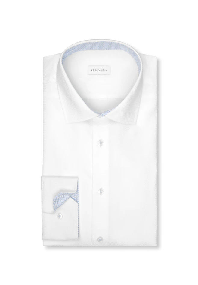 Slim Business Hemd Kleinmuster in Weiß | Seidensticker Onlineshop