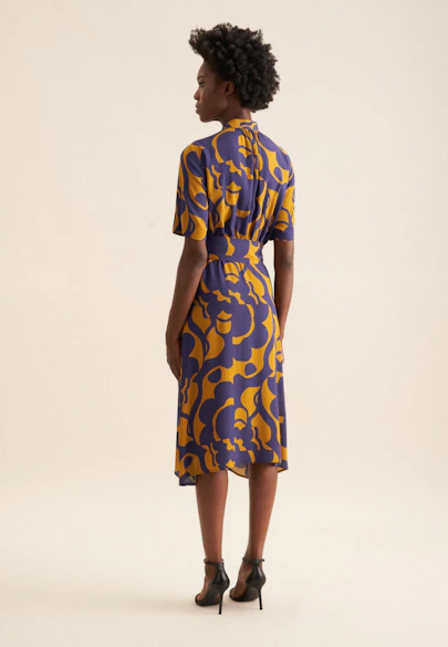 Kleid Geometrische Muster in Gelb |  Seidensticker Onlineshop