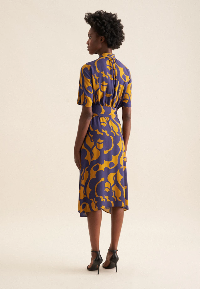 Kleid Geometrische Muster in Gelb |  Seidensticker Onlineshop