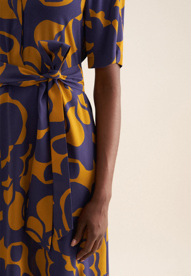 Kleid Geometrische Muster in Gelb |  Seidensticker Onlineshop