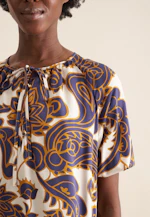 Shirtbluse Paisley in Mittelblau |  Seidensticker Onlineshop